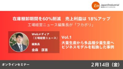 在庫棚卸期間を60％削減　売上利益 18％増